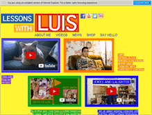 Tablet Screenshot of lessonswithluis.com